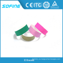 Tyvek Material Adhesivo estilo wristband papel desechable